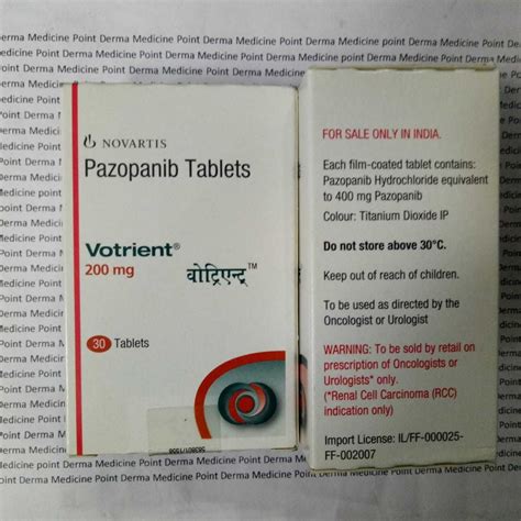 Votrient Tablet Pazopanib Hydrochloride Tablets Mg For Renal