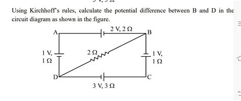 In The Circuit Shown In The Figure The Potential Difference Between B