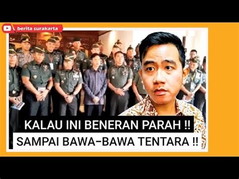 Respon Gibran Difitnah Kejam Tunggangi Tni Utk Pilpres Dituding