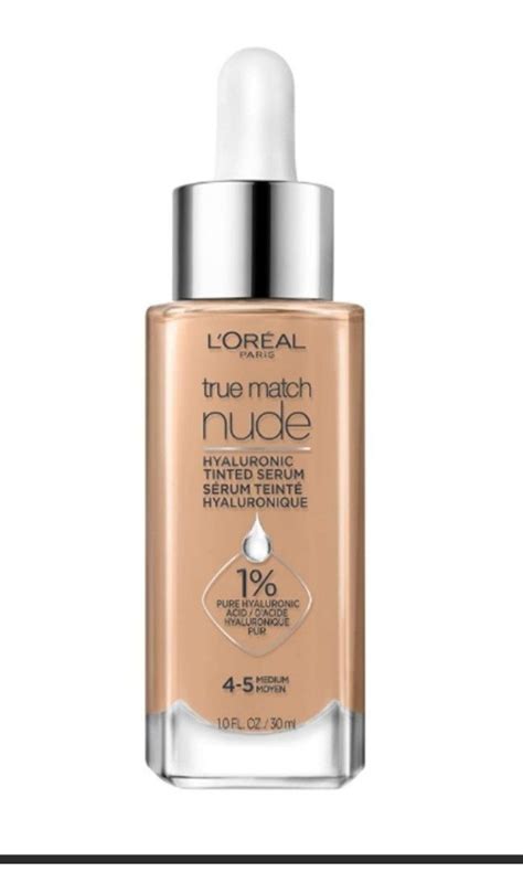 L Oreal Paris True Match Nude Hyaluronic Tinted Serum Foundation With Hyaluronic Acid Beauty