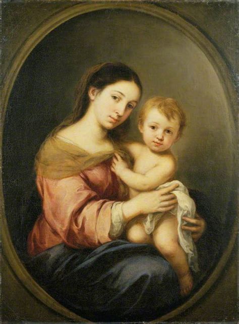 Réplique De Peinture La Vierge et l Enfant 1670 de Bartolome Esteban