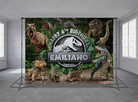 Dinosaurs Birthday Backdrop Jurassic World Jurassic Park Etsy