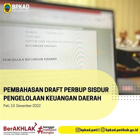 Kepala Bpkad Kabupaten Pati Memimpin Langsung Rapat Pembahasan Draft