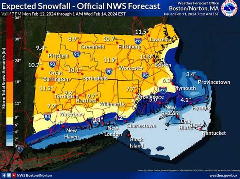 New Storm Projected Snowfall Map: These Spots In Connecticut Now ...