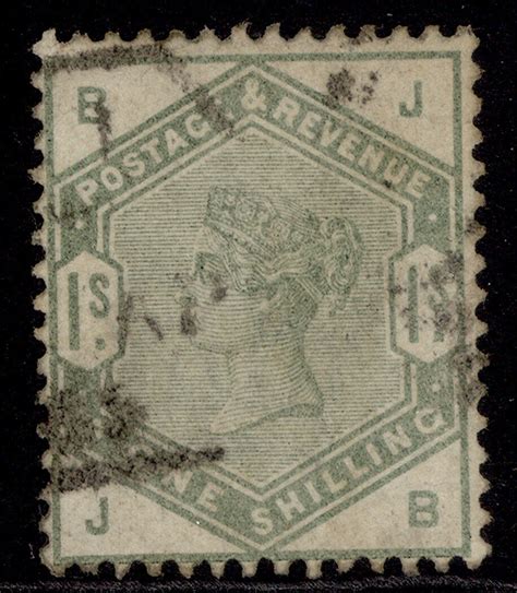 GB QV SG196 1s Dull Green USED Cat 325 JB 1st4stamps