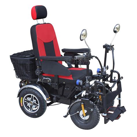 Handicapped Electric Wheelchair With Adjustable Reclining High Back And