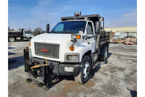 2008 Gmc 7500 10 Dump Truck Vin 1gdp7c1b68f417705 Miles Showing