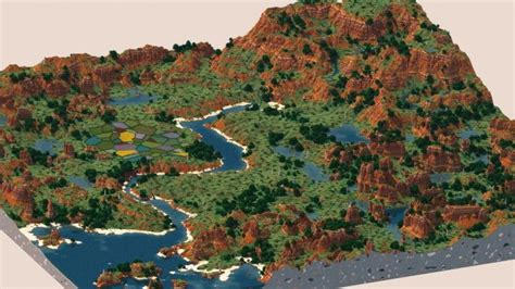 Mellow Mesa K X K Custom Terrain Panorama Minecraft Project