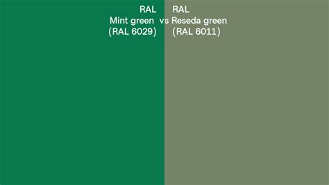 Ral Mint Green Vs Reseda Green Side By Side Comparison