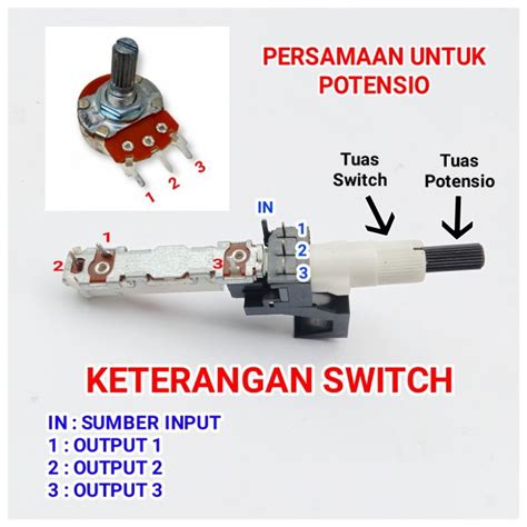 Jual Potensio Tuning Radio 7 Pin 100K Plus Switch Shopee Indonesia