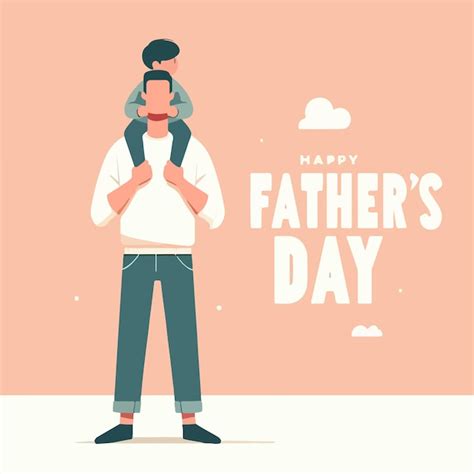 Feliz día del padre concepto minimalista fondo de arte vectorial