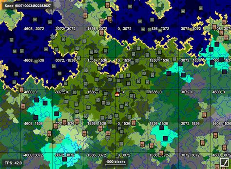 Minecraft All Biomes Map