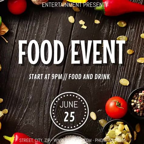 Food Event Party Video Flyer Template Postermywall