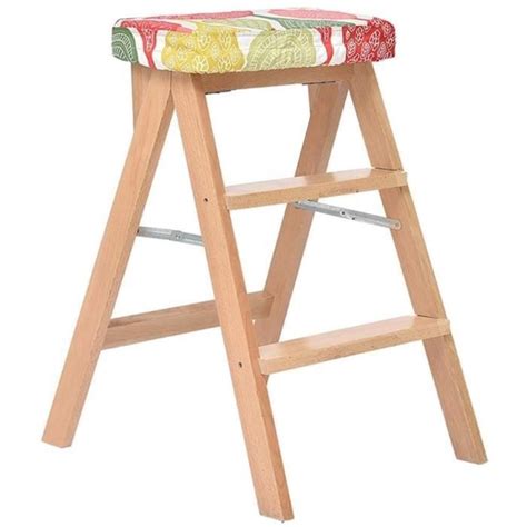 Zhjing Marchepied Pliable Rayonnage Chelle Fleur Rack Cha S En Bois