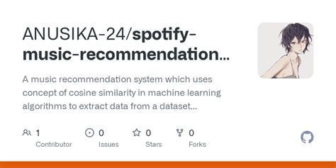 Spotify Music Recommendation System Readme Md At Main Anusika