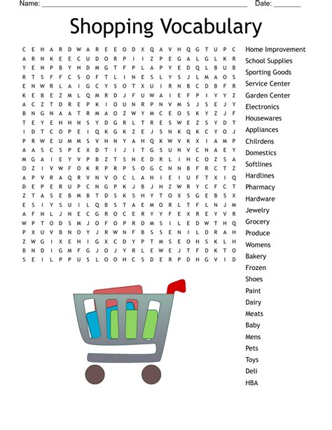 Grocery Store Word Search Wordmint