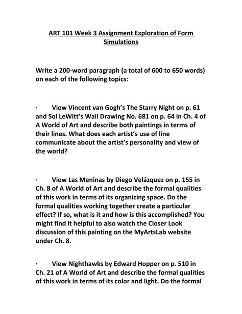 Art 101 Week 3 Assignment Exploration Of Form Simulations By Assignment