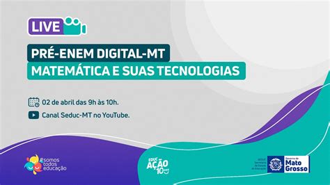 Pr Enem Digital Mt Matem Tica E Suas Tecnologias Youtube