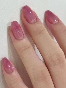 Pcs Simple White Bowknot Short Nude Color Ins Style False Nails Set With Pc Jelly Glue