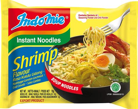 Noodles Fideos instantáneos sabor gambas 70g Indomie Superhalal