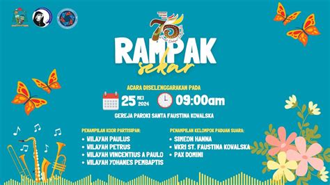 Rampak Sekar 75 Tahun Keuskupan Bogor Sabtu 25 Mei 2024 Pk 09 00 WIB