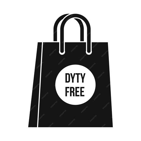 Premium Vector | Duty free shopping bag icon in simple style isolated