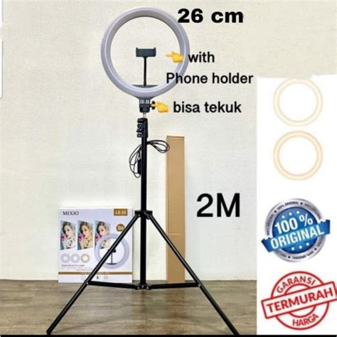 Jual Ring Light 26cm Tripod Stand 2m Streaming Selfie Vlog Studio