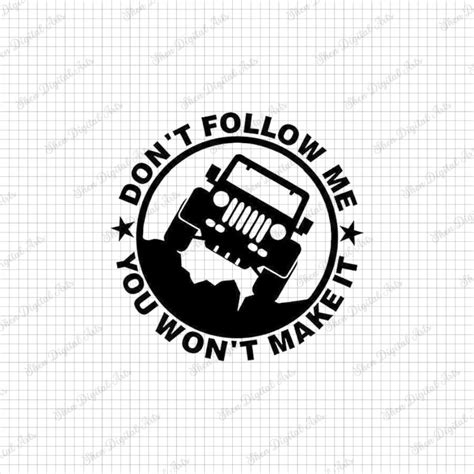 Car Decal Svg Dont Follow Me Svg Car Svg Car Decal Etsy