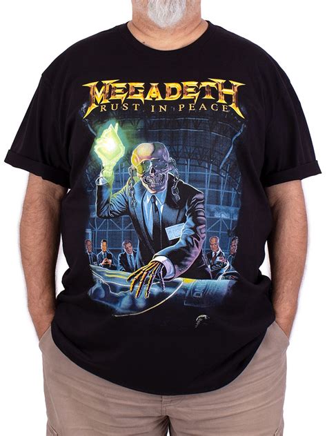 Camiseta Plus Size Megadeth Rust In Peace Preta Oficial Viva A Vida