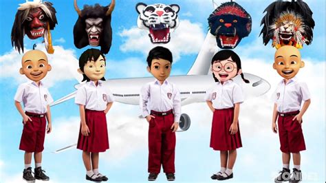 Wow Seru Upin Ipin Susanti Memei Dan Adit Bermain Kepala Barongan