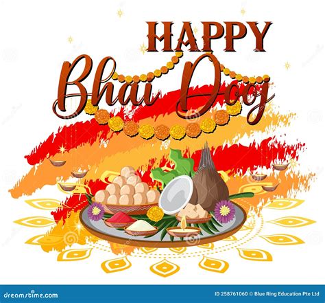 Happy Bhai Dooj Poster Design Stock Vector Illustration Of Emotion