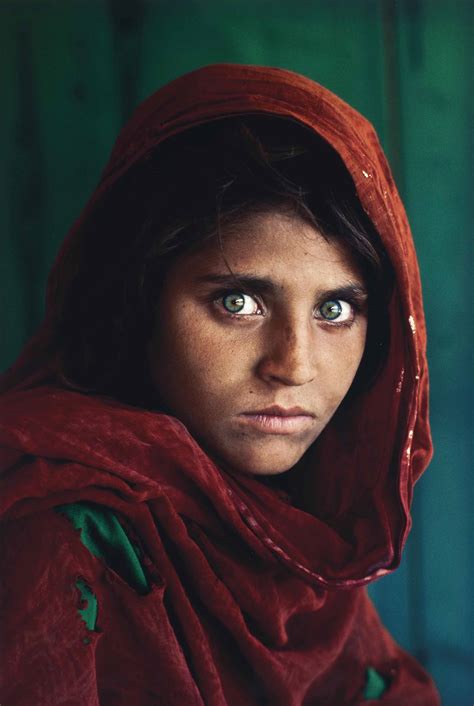 Steve McCurry (B. 1950) , Sharbat Gula, Afghan Girl, Pakistan, 1985 ...