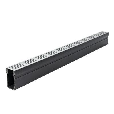 Aco Threshold Slimline Drain Silver A15 Aluminium Grate 1000mm Myers