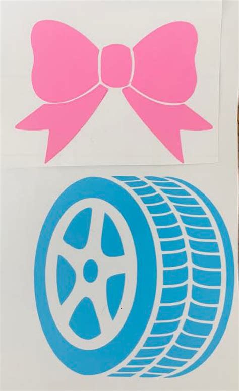 Burnout or Bows Decals Gender Reveal Cup Decals Gender | Etsy