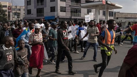 RDC une manifestation contre la force régionale violemment réprimée à Goma