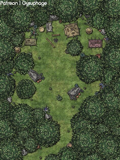 Campsite Battle Map 1536 X 2048 30w X 40l Made In Inkarnate R Dndmaps