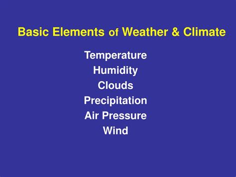 Ppt Basic Elements Of Weather Climate Powerpoint Presentation Id