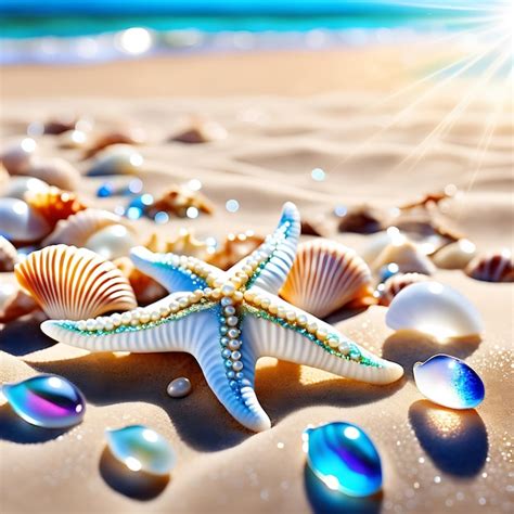 Premium Photo | Seashells on the beach