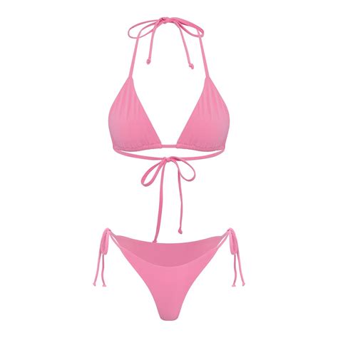 Розовый купальник бикини с трусами с высокой посадкой CRUSH BLUSH ...