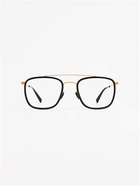 Mykita Lite Hanno Glossy Gold Black Hello Glasses