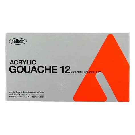 Holbein Acrylic Gouache Assorted Colors Set of 12, 12ml | Jerry's Artarama