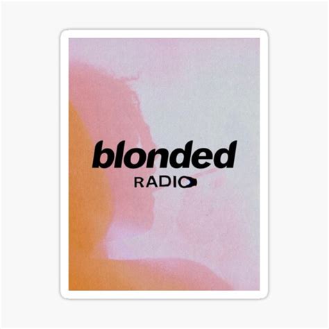 Blonded Radio Frank Ocean Sticker For Sale By Arnareoala Redbubble