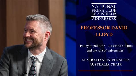 In Full Professor David Lloyds Address To The National Press Club Of