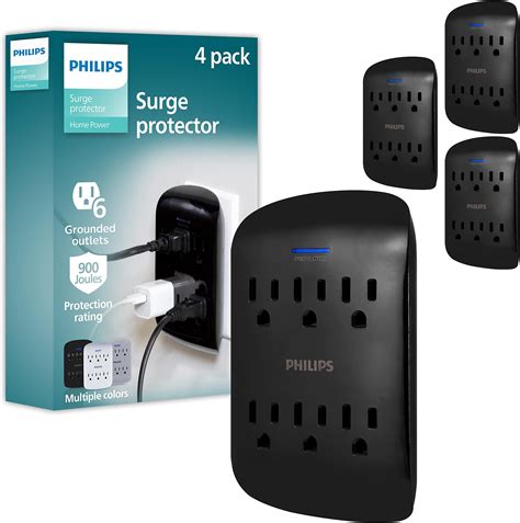 Philips Multicontacto De Pared De Salidas Con Supresor De Picos