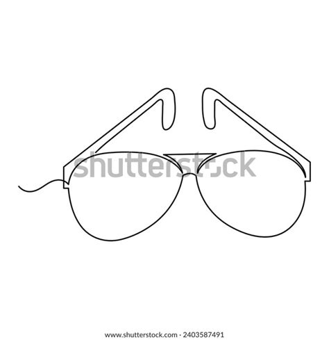 Sunglasses Outline Vector Illustration Front View Stock Vector Royalty Free 2403587491