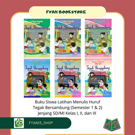 Jual Fyan Book Store Buku Latihan Menulis Huruf Tegak Bersambung Sd Mi