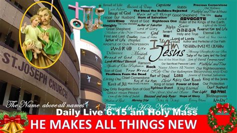 Daily Live Holy Eucharist Daily Holy Mass 615am Mon 3rd Jan 2022