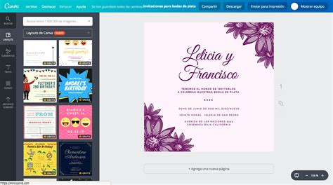 Crea invitaciones para bodas de plata online gratis - Canva