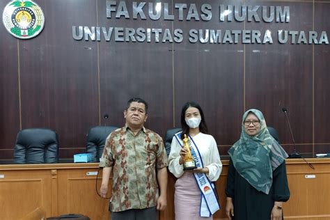 Pimpinan Dekanat Fh Usu Apresiasi Prestasi Mahasiswi Fakultas Hukum