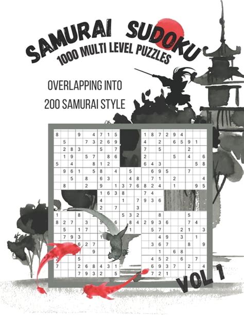 Samurai Sudoku Samurai Sudoku Puzzle Book For Adults Overlapping